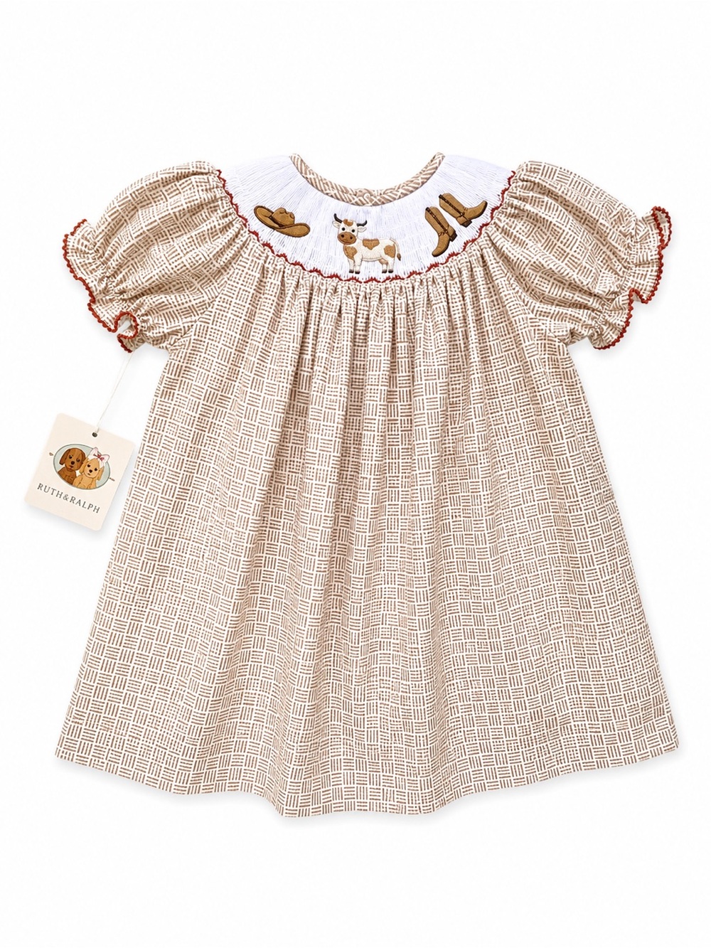 Ruth & Ralph Smocked Cowgirl Dress 2T Western Longhorn Boutique NWT